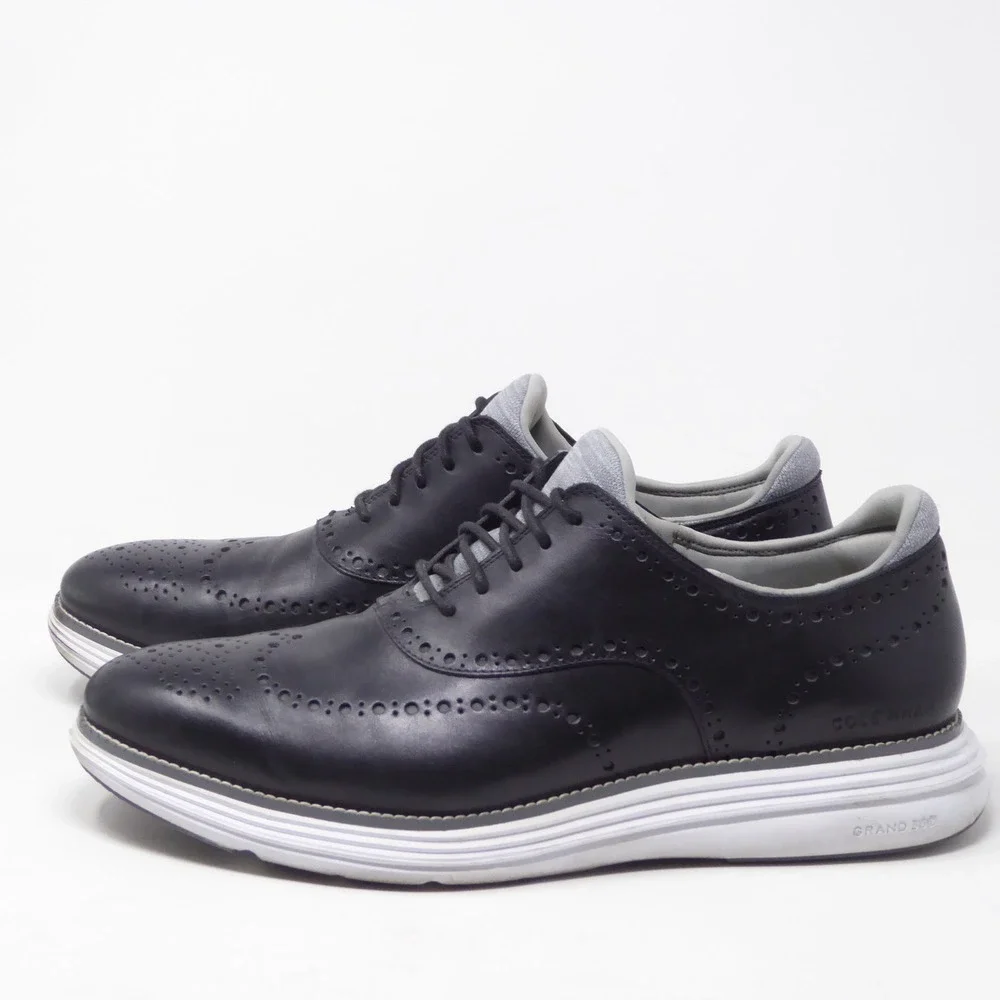 Cole Haan Mens OriginalGrand Ultra Wingtip Oxford Shoes Black C32058 Size 13